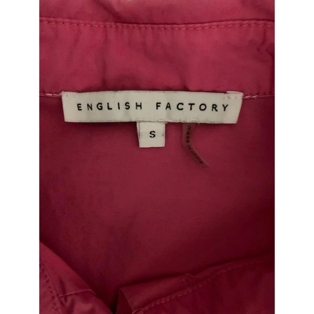 English Factory Hot Pink Cotton Button Down Mini Shirt Dress size Small - Picture 5 of 9